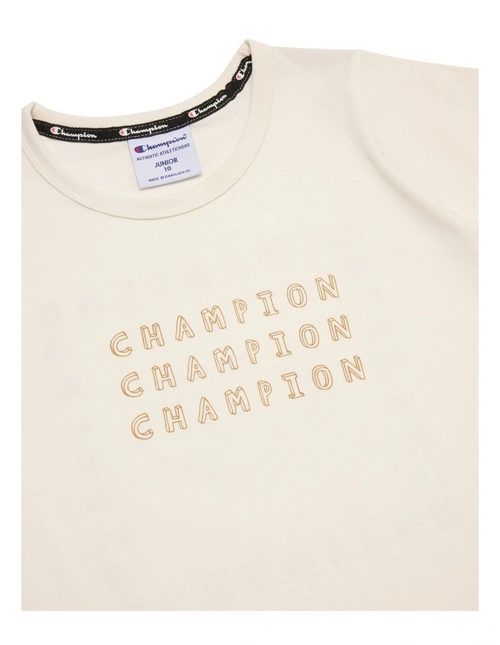 Graphic Shop Tee in Cream image 3