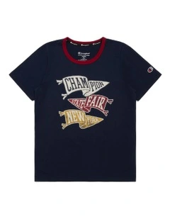 State Fair Ringer Tee in Navy