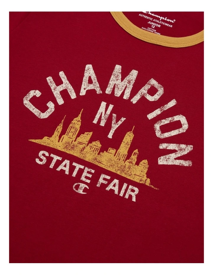 State Fair Ringer Tee in Red image 3