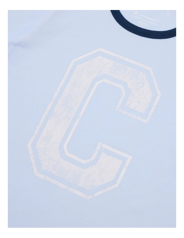 State Fair Graphic Ringer Tee in Blue image 3