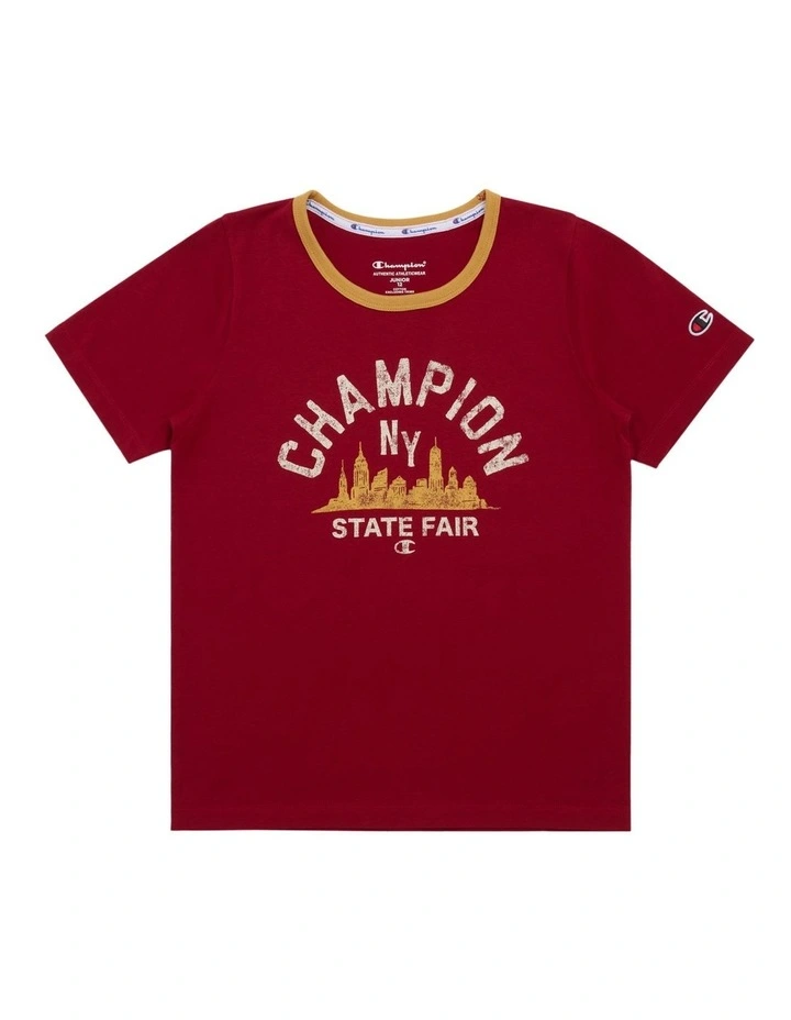State Fair Graphic Ringer Tee in Red image 1