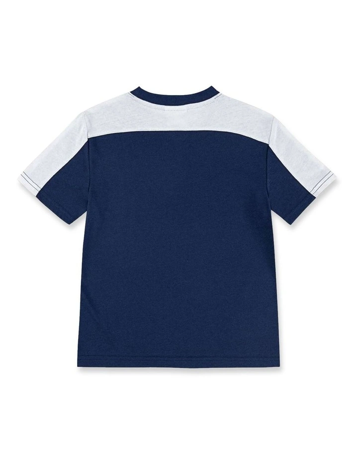 Game Day Essentials Short Sleeve Knit Tee in Navy image 2