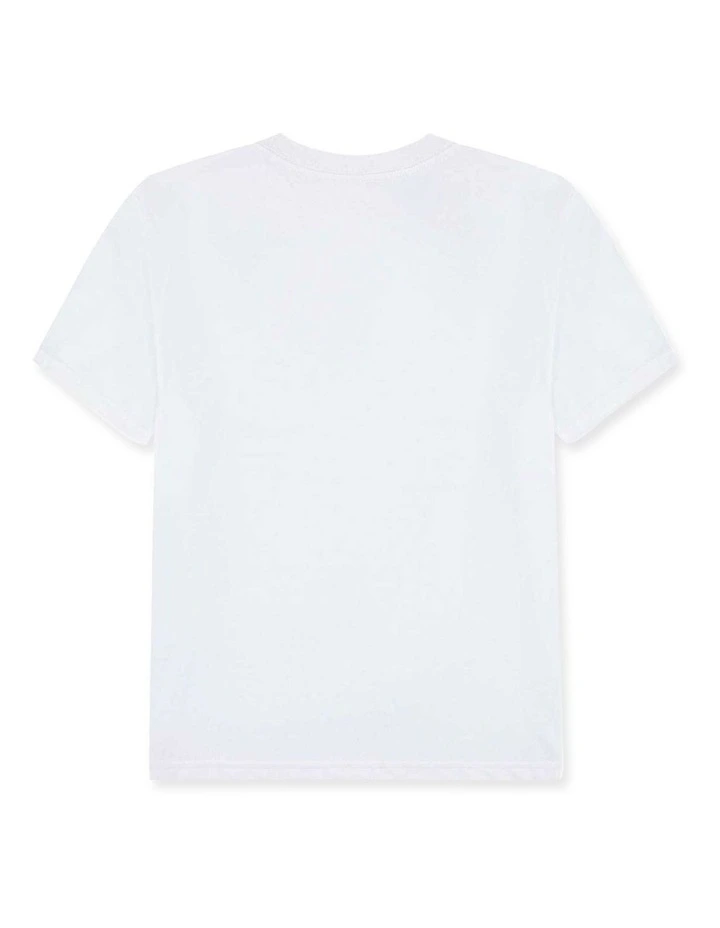 Peace Boxy Short Sleeve Tee in White image 2