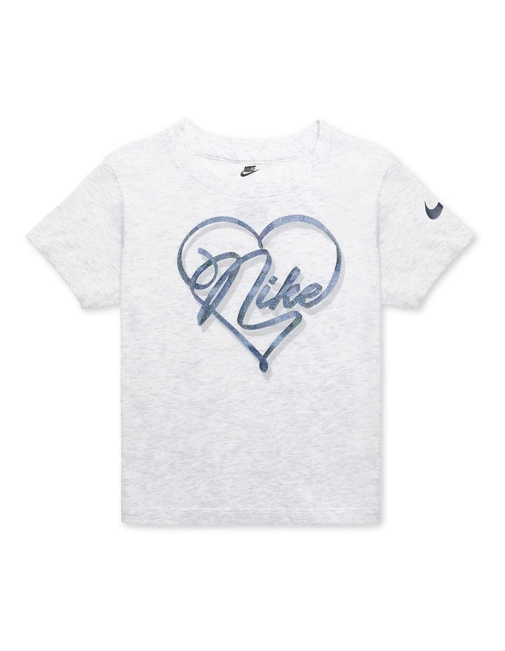 Swoosh On Pointe Graphic Tee in Grey image 1