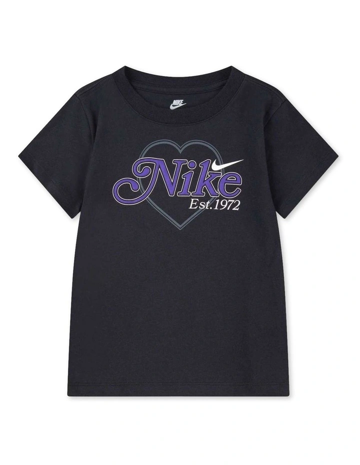Varsity Prep Heart Tee in Black image 1