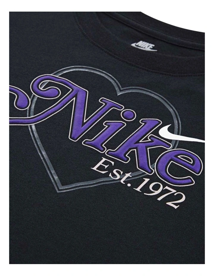 Varsity Prep Heart Tee in Black image 3