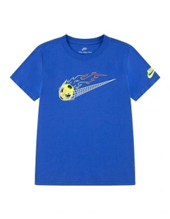 Soccer Swoosh Tee in Blue