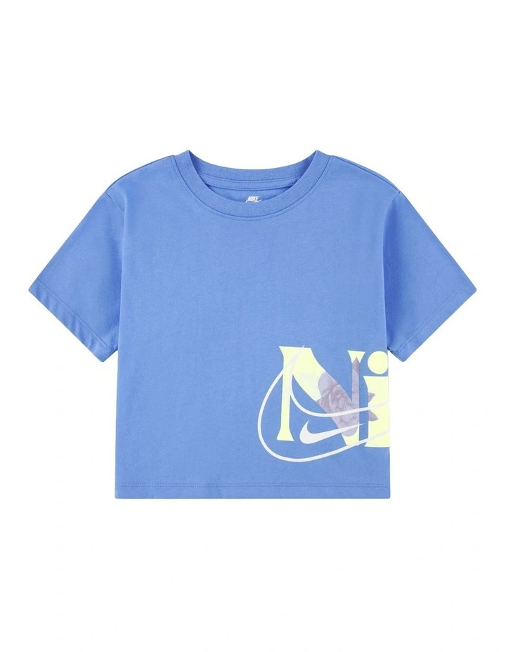 Move with Nature Boxy Short Sleeve T-shirt in Blue image 1