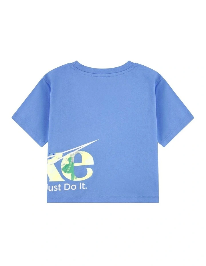 Move with Nature Boxy Short Sleeve T-shirt in Blue image 2