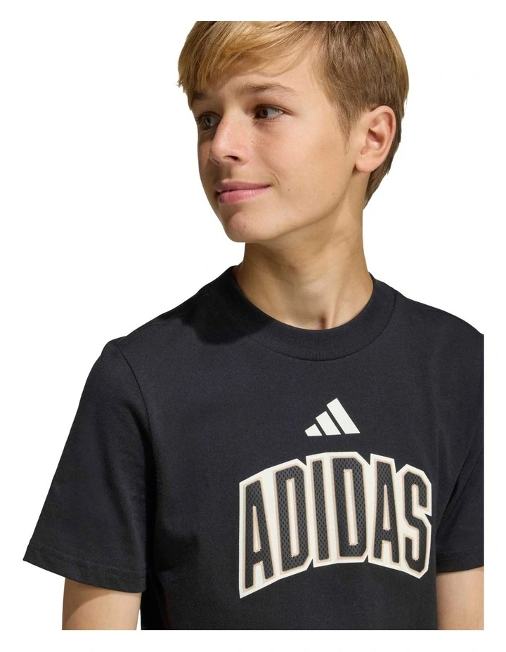 Stadium Lettering T-shirt in Black/Off White image 4
