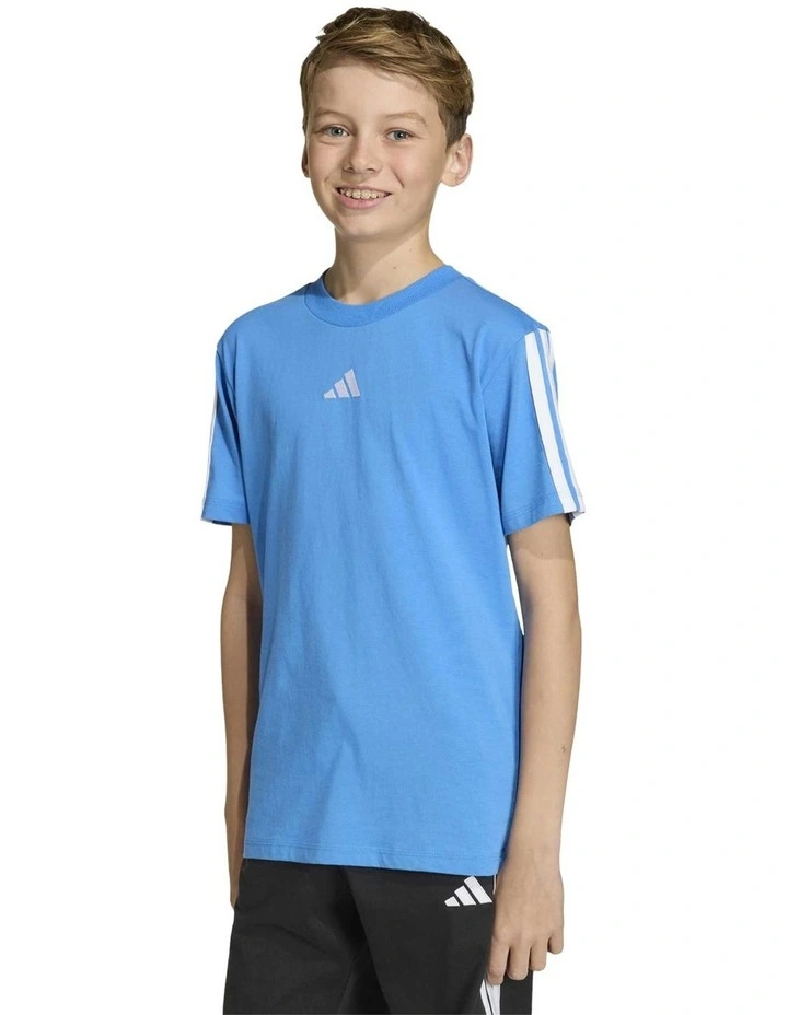 Essentials Tee in Ray Blue/White image 1