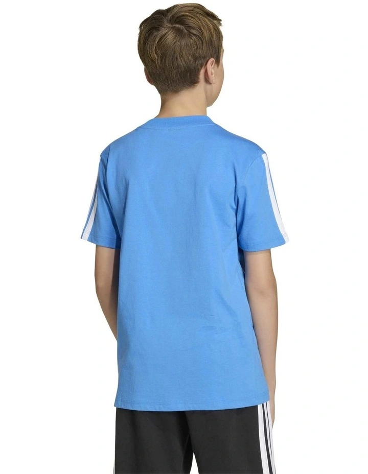 Essentials Tee in Ray Blue/White image 2