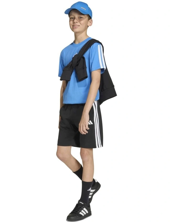 Essentials Tee in Ray Blue/White image 3