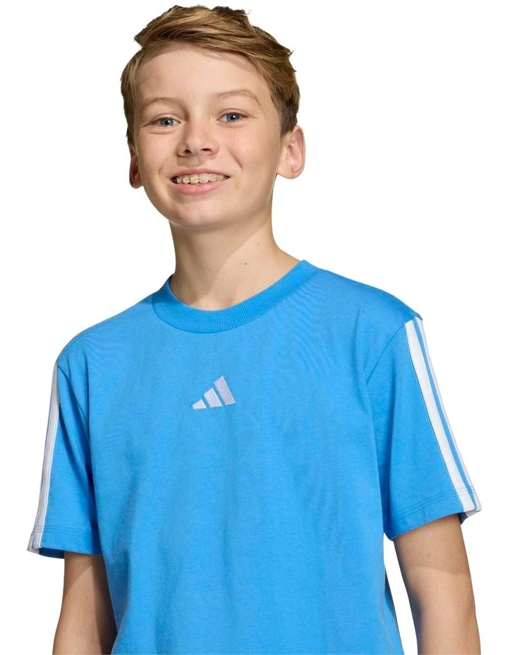 Essentials Tee in Ray Blue/White image 4