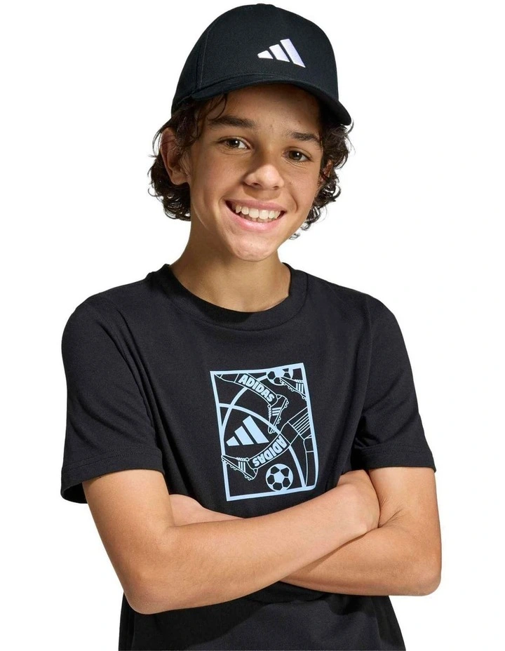 Football Graphic T-shirt in Black image 3