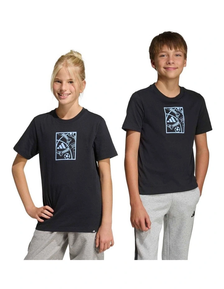 Football Graphic T-shirt in Black image 5