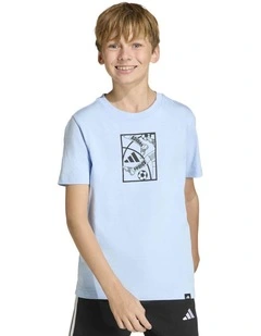 Football Graphic T-shirt in Blue