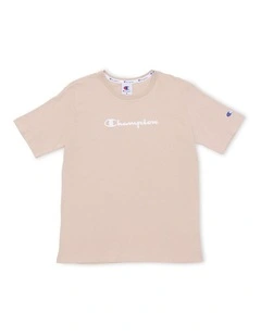 Puff Script Tee in Brown