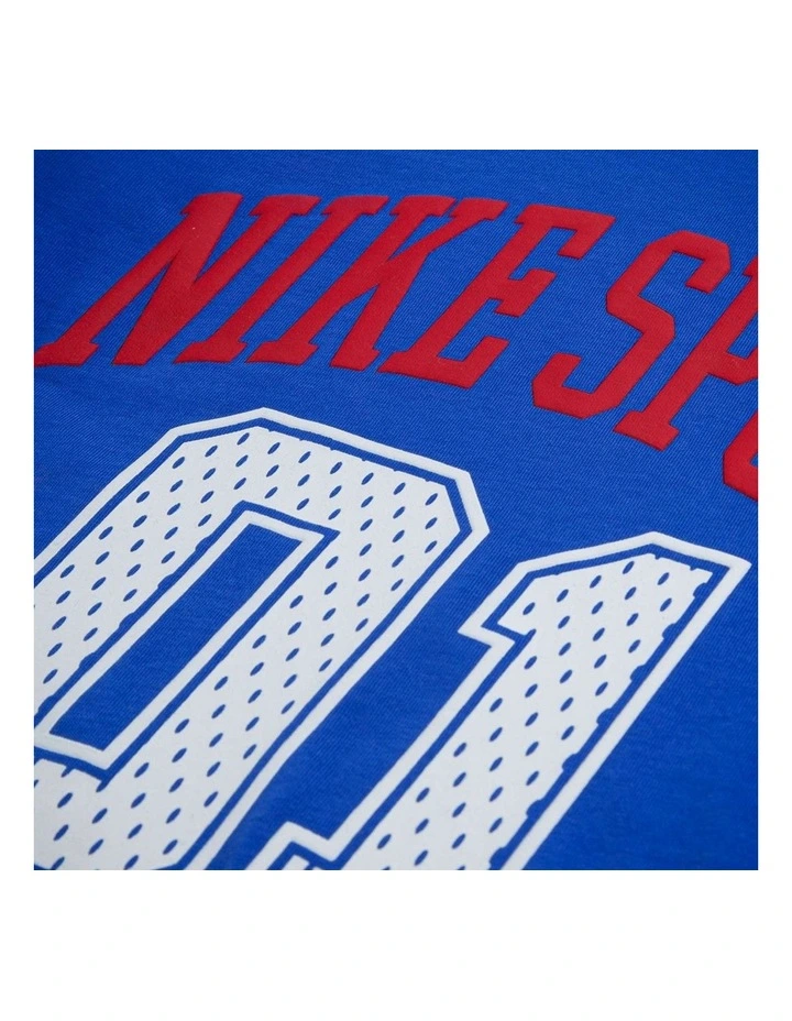 NIKE BOYS MULTISPORT TWO-FER LONG SLEEVE BLUE image 4