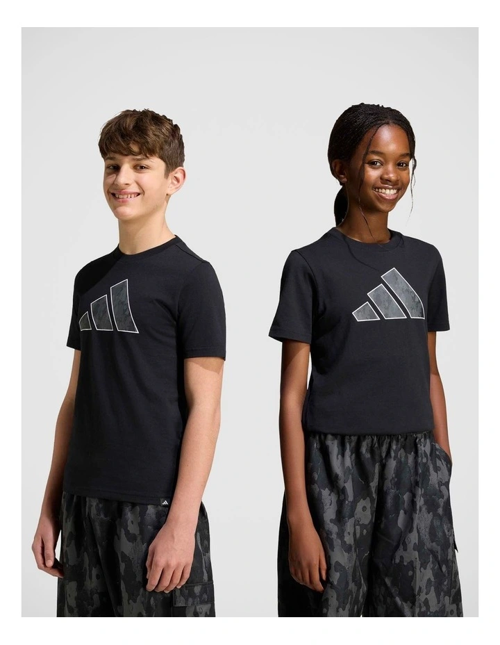 Camo Graphic T-Shirt Junior in Black image 6