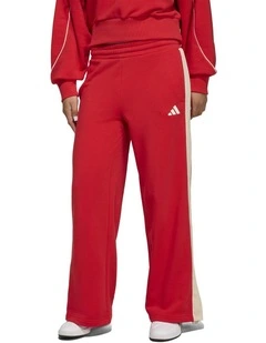 Stadium Wide Leg Joggers in Red