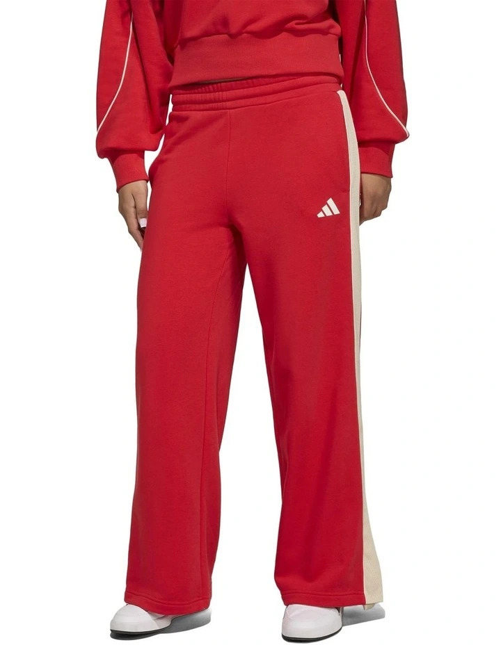 Stadium Wide Leg Joggers in Red image 1
