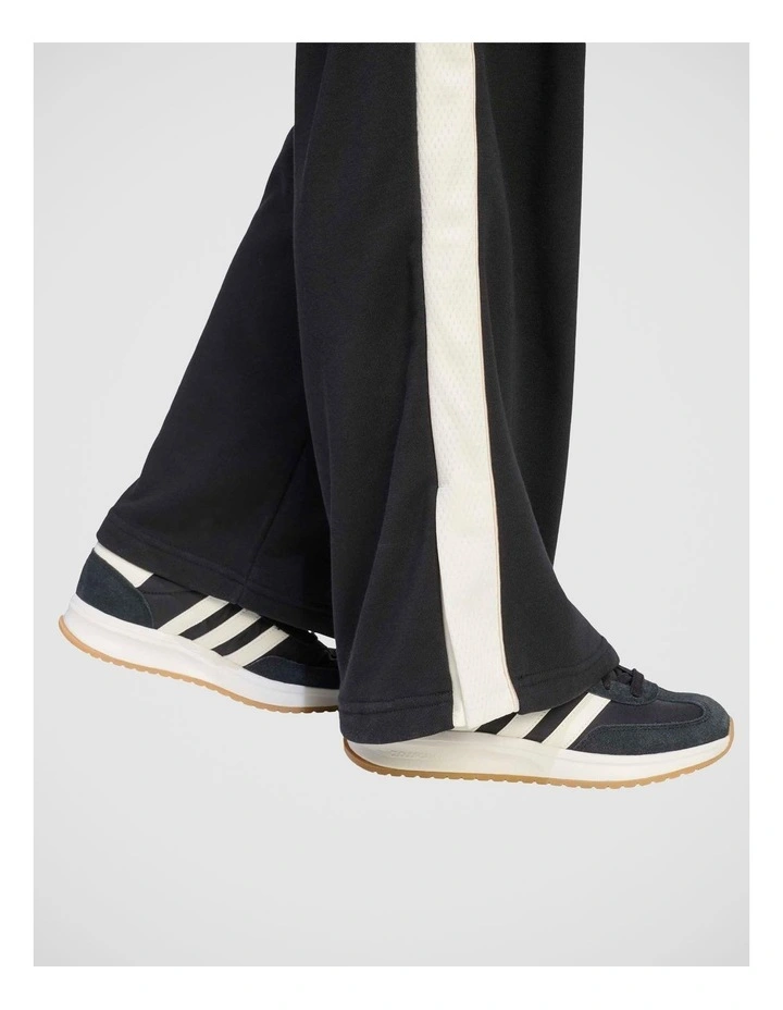 Stadium Wide Leg Joggers in Black and Off White image 5