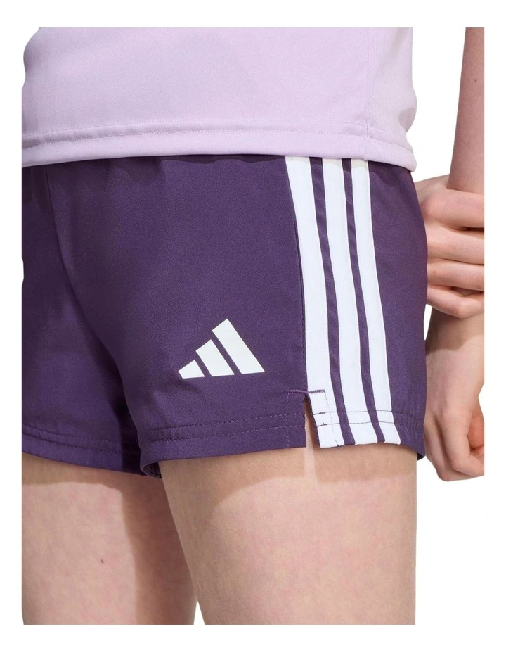 Train Essentials 3-Stripes Shorts in Purple image 4