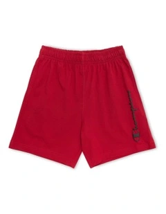 Puff Script Short in Red
