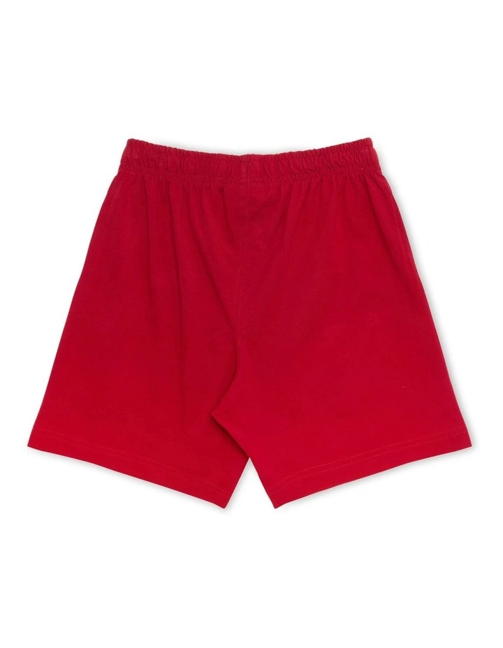 Puff Script Short in Red image 2