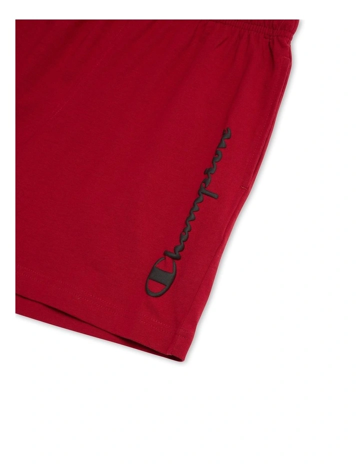 Puff Script Short in Red image 3
