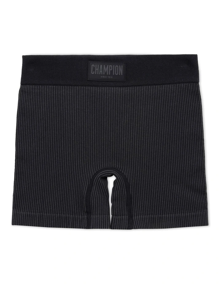 Seamless Rib Short in Black image 1