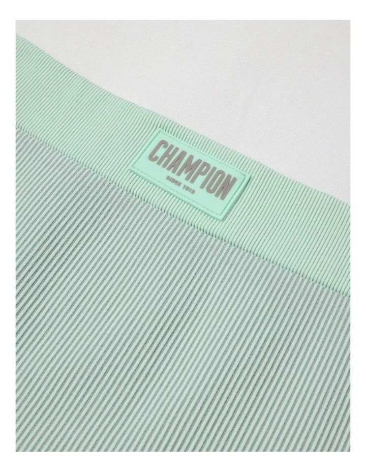 Seamless Rib Shorts in Green image 2