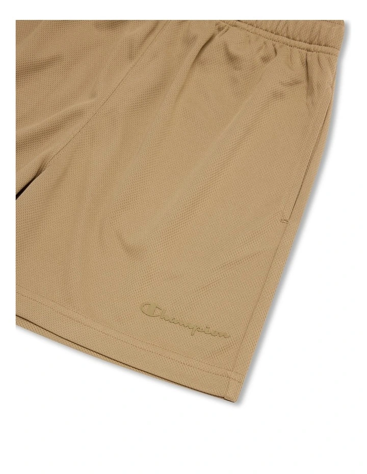 Mesh Performance Shorts in Brown image 3