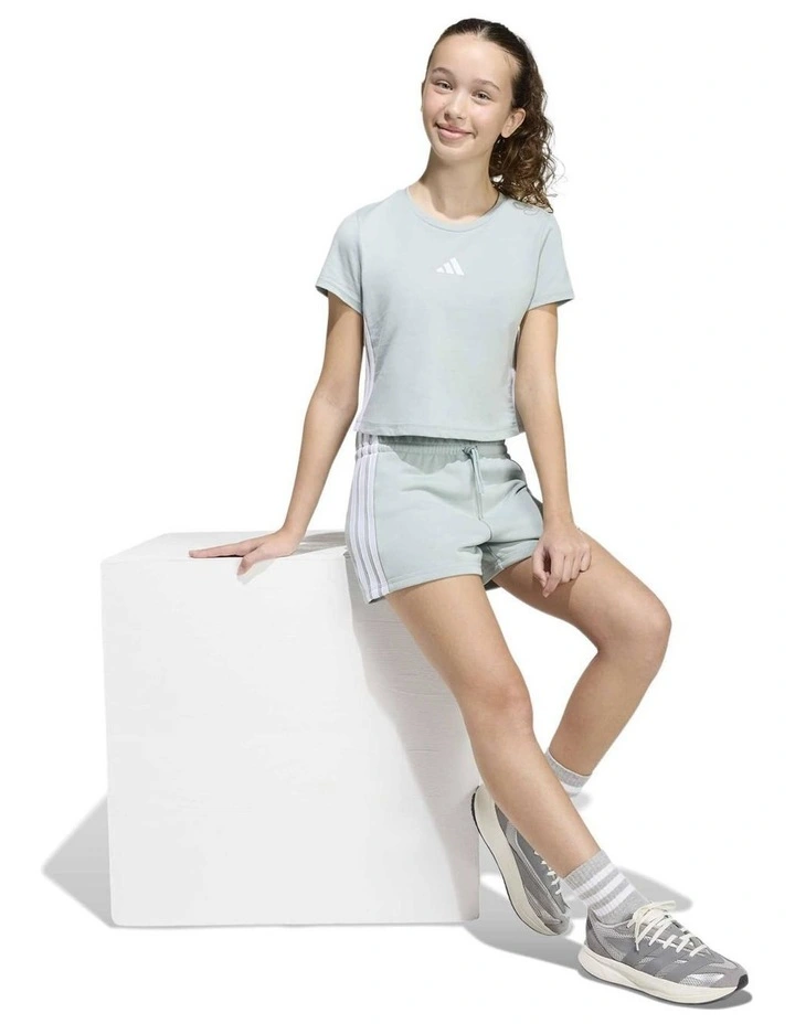 Essentials Shorts in Wonder Sage/White image 3