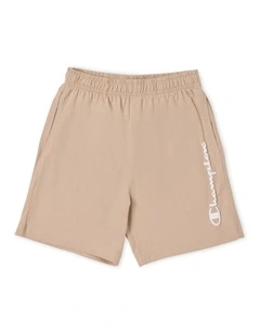 Puff Script Shorts in Brown