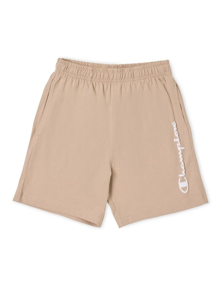 Puff Script Shorts in Brown image 1