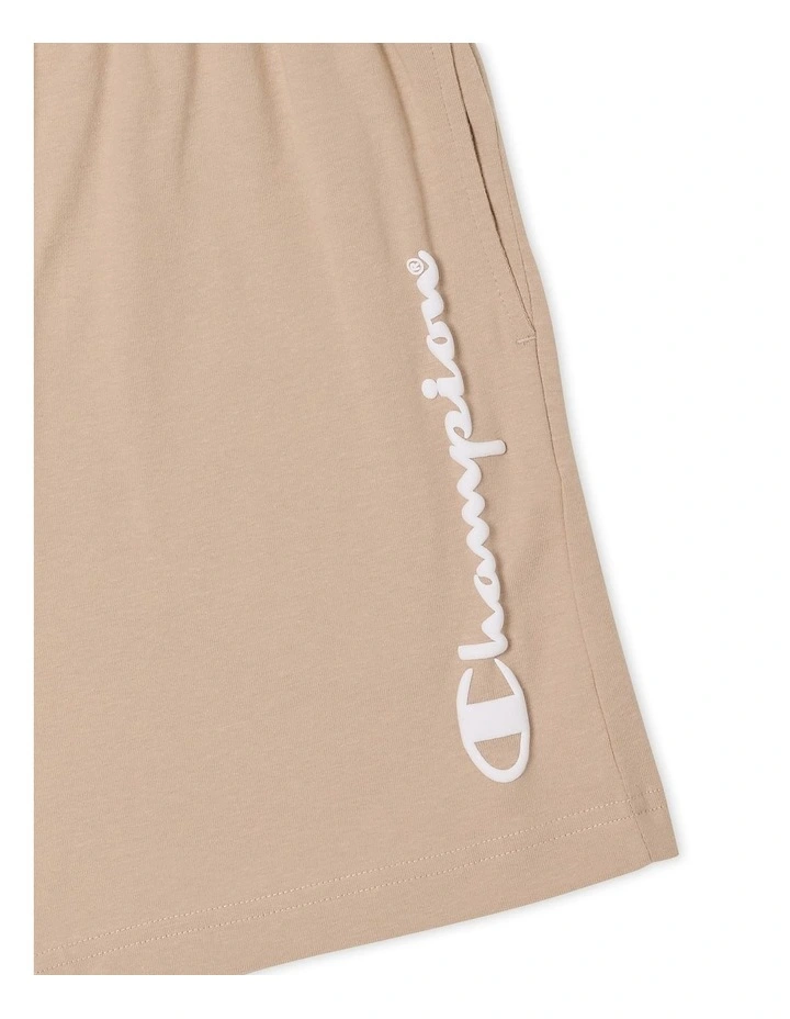 Puff Script Shorts in Brown image 3