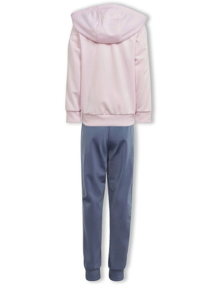 Essentials 3-Stripes Shiny Track Suit in Pink image 2