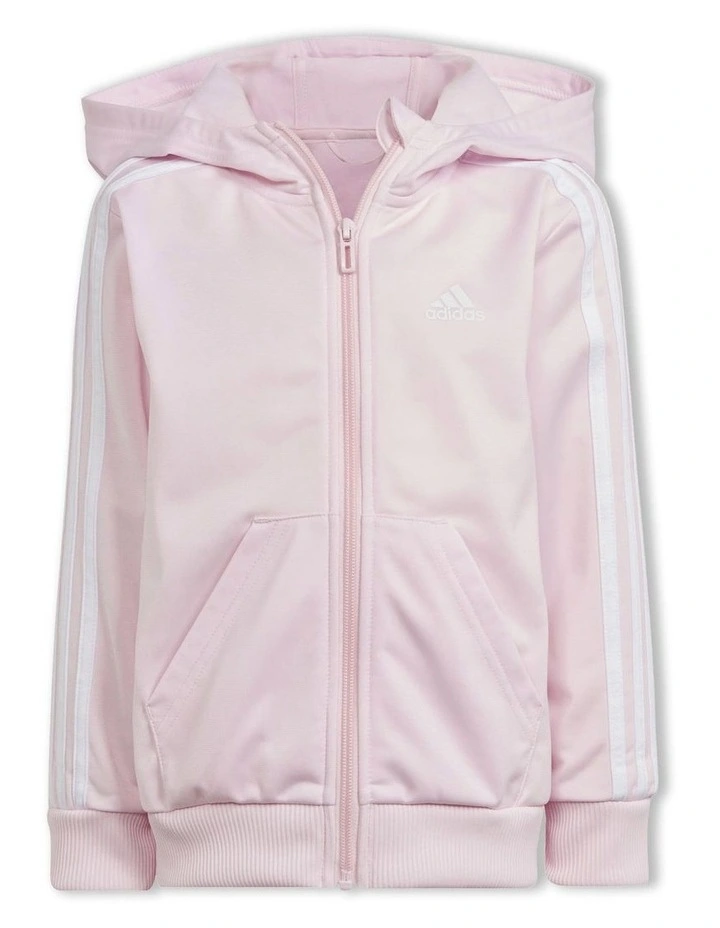 Essentials 3-Stripes Shiny Track Suit in Pink image 5