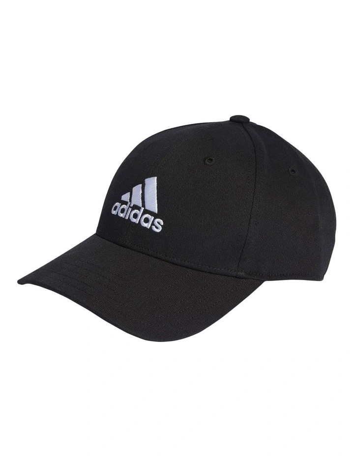 Cotton Twill Baseball Cap in Black/White image 1