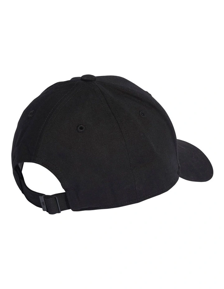 Cotton Twill Baseball Cap in Black/White image 2