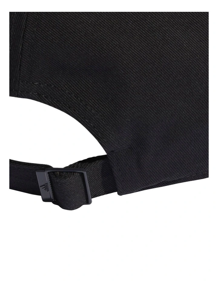 Cotton Twill Baseball Cap in Black/White image 4