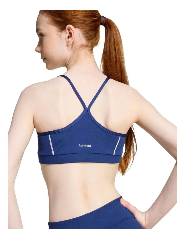 Train Essentials Collegiate Print Bra in Blue image 4