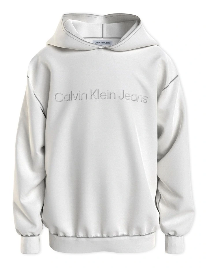3D Embroidery Hoodie in Grey image 1