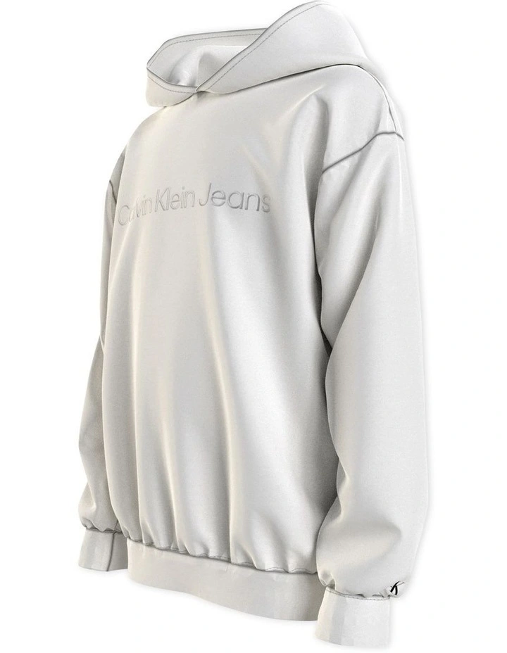 3D Embroidery Hoodie in Grey image 3