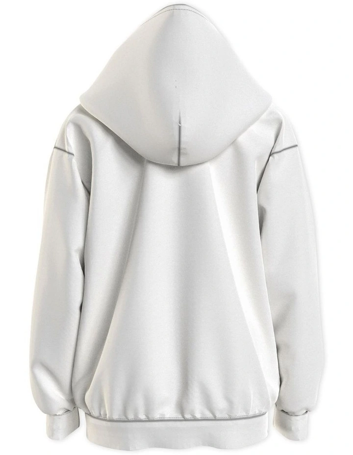 3D Embroidery Hoodie in Grey image 4