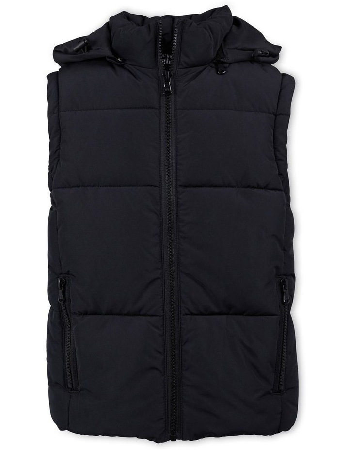 Remi Puffer Vest (8-16 Years) in Black
