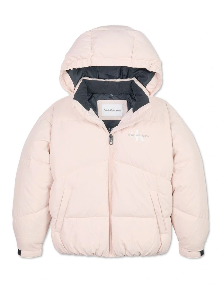 Short Puffer Jacket in Rose Clay image 1