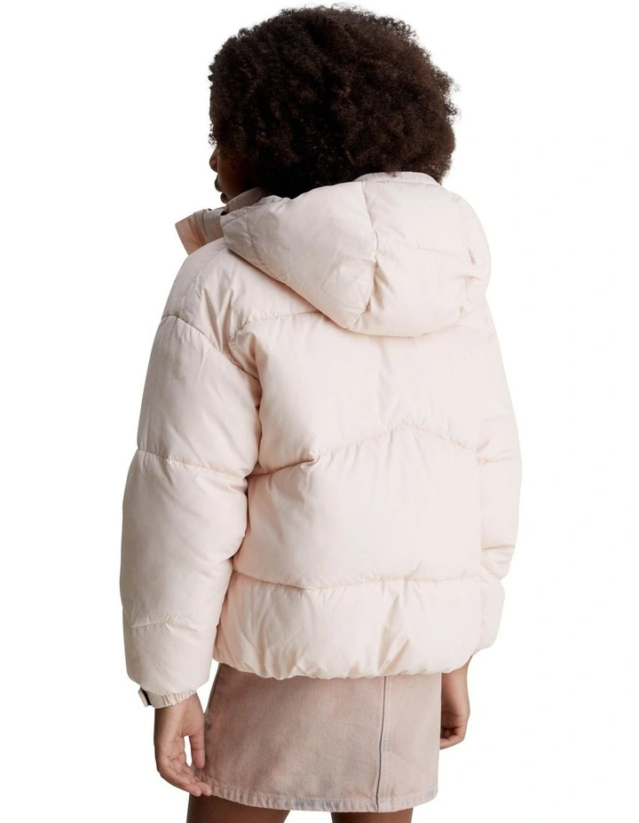 Short Puffer Jacket in Rose Clay image 3